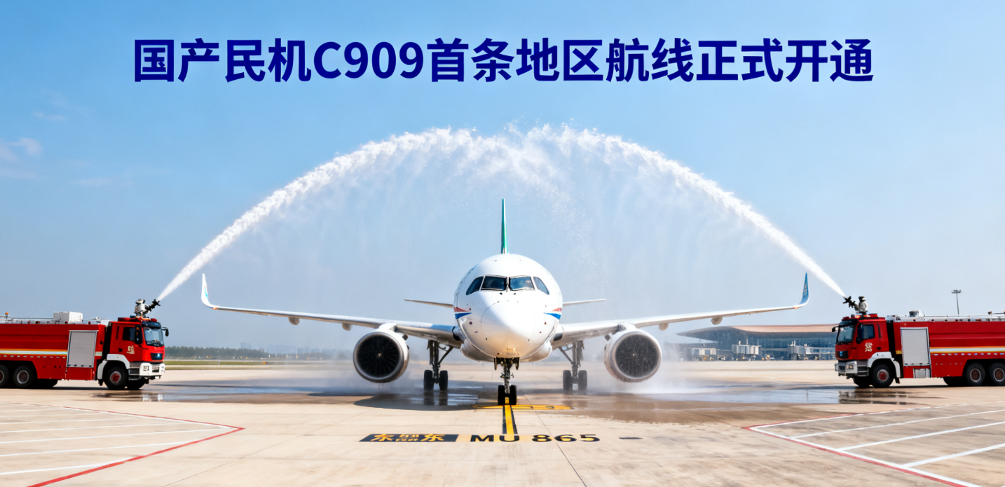 国产民机C909首航澳门 建设内陆开放型经济试验区空中通道