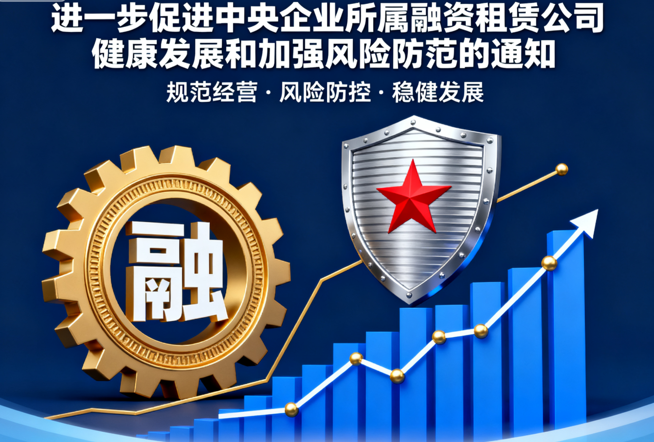 国务院国资委印发《关于进一步促进中央企业所属融 资租赁公司健康发展和加强风险防范的通知》